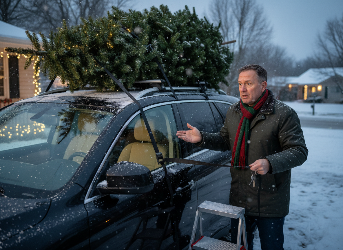 Illustration transport sapin