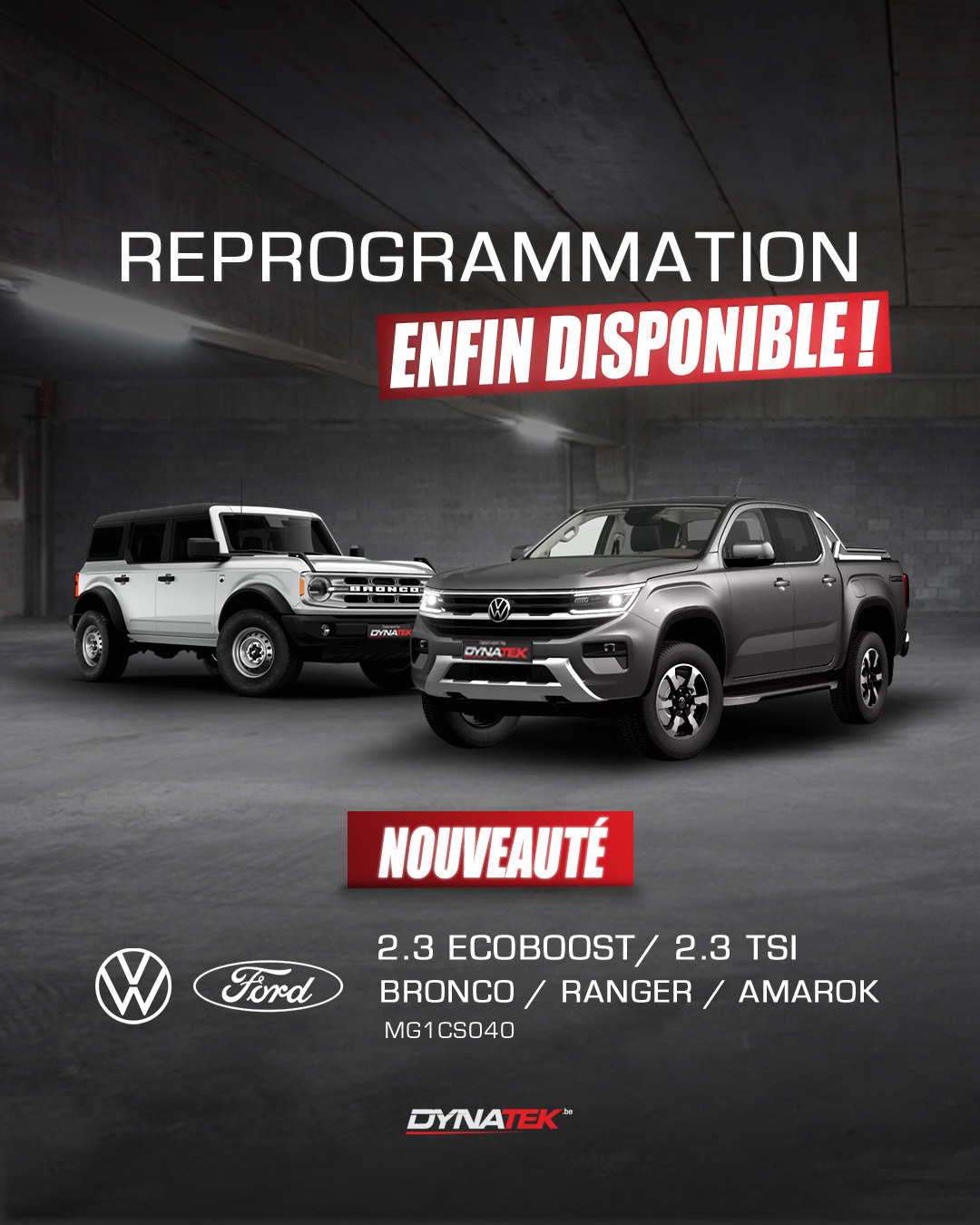 Reprogrammation Ford Bronco, Ranger et VW Amarok 2.3